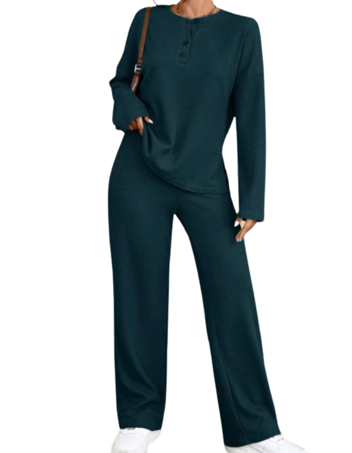 SHOPIQAT Women's Casual Round Neck Pullover Sweatshirt and Trousers Two-Piece Set - Premium  from shopiqat - Just $12.950! Shop now at shopiqat