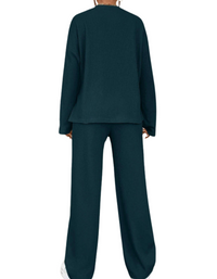 SHOPIQAT Women's Casual Round Neck Pullover Sweatshirt and Trousers Two-Piece Set - Premium  from shopiqat - Just $12.950! Shop now at shopiqat