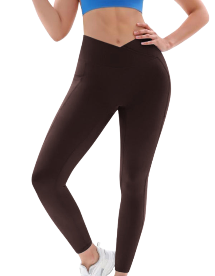 SHOPIQAT  New Women's High Waist Hip Pocket Yoga Leggings