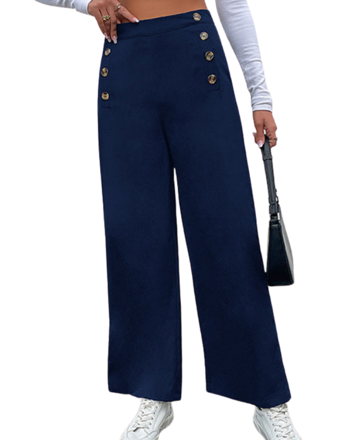 SHOPIQAT Women's Cross-Border Slim Button Casual Pants - Premium  from shopiqat - Just $8.750! Shop now at shopiqat