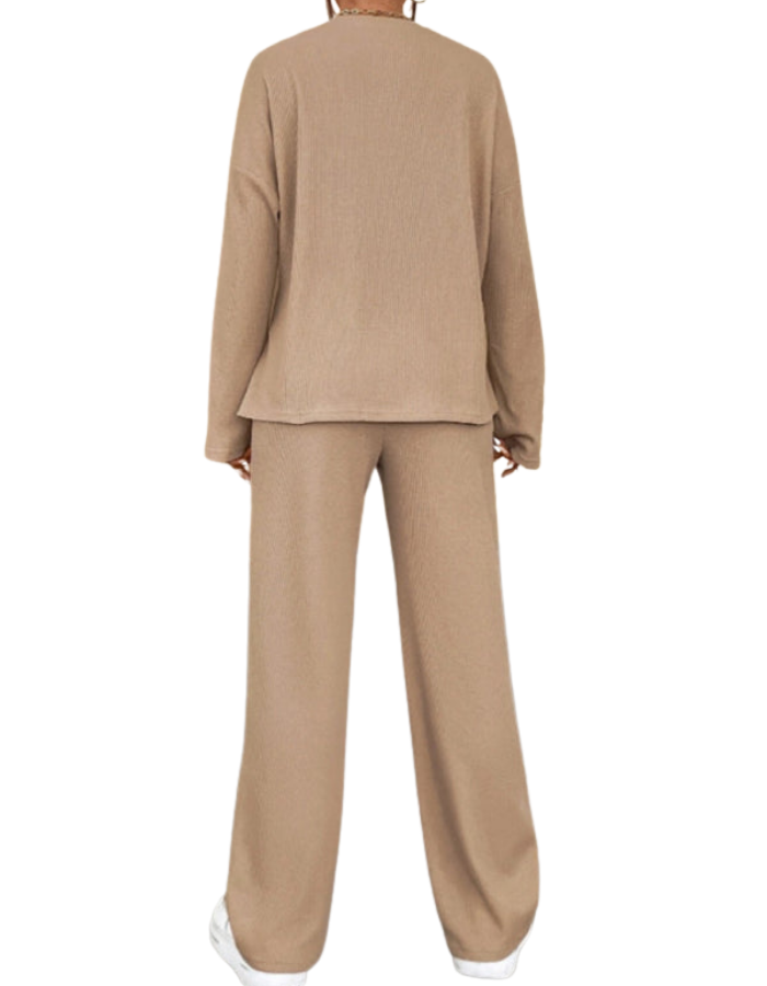 SHOPIQAT Women's Casual Round Neck Pullover Sweatshirt and Trousers Two-Piece Set - Premium  from shopiqat - Just $12.950! Shop now at shopiqat