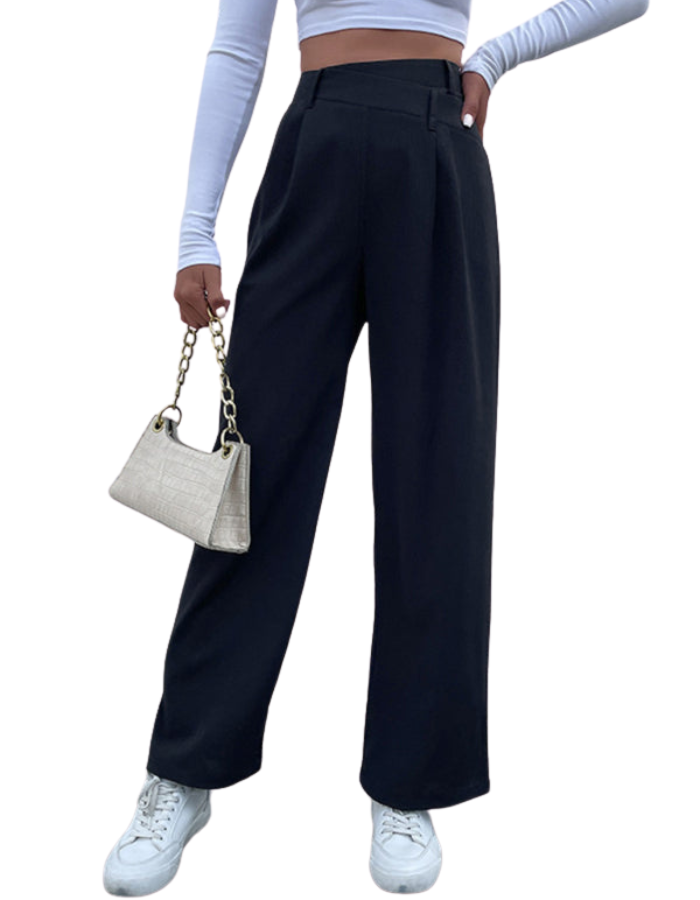 SHOPIQAT Women's Fashion Solid Colour Waist Casual Pants - Premium  from shopiqat - Just $8.800! Shop now at shopiqat