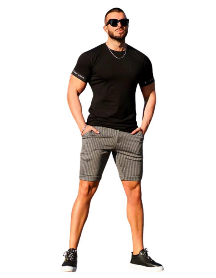 SHOPIQAT Men's Skinny Plaid Plus Size Casual Shorts - Premium  from shopiqat - Just $7.200! Shop now at shopiqat