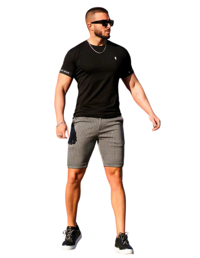 SHOPIQAT Men's Skinny Plaid Plus Size Casual Shorts - Premium  from shopiqat - Just $7.200! Shop now at shopiqat