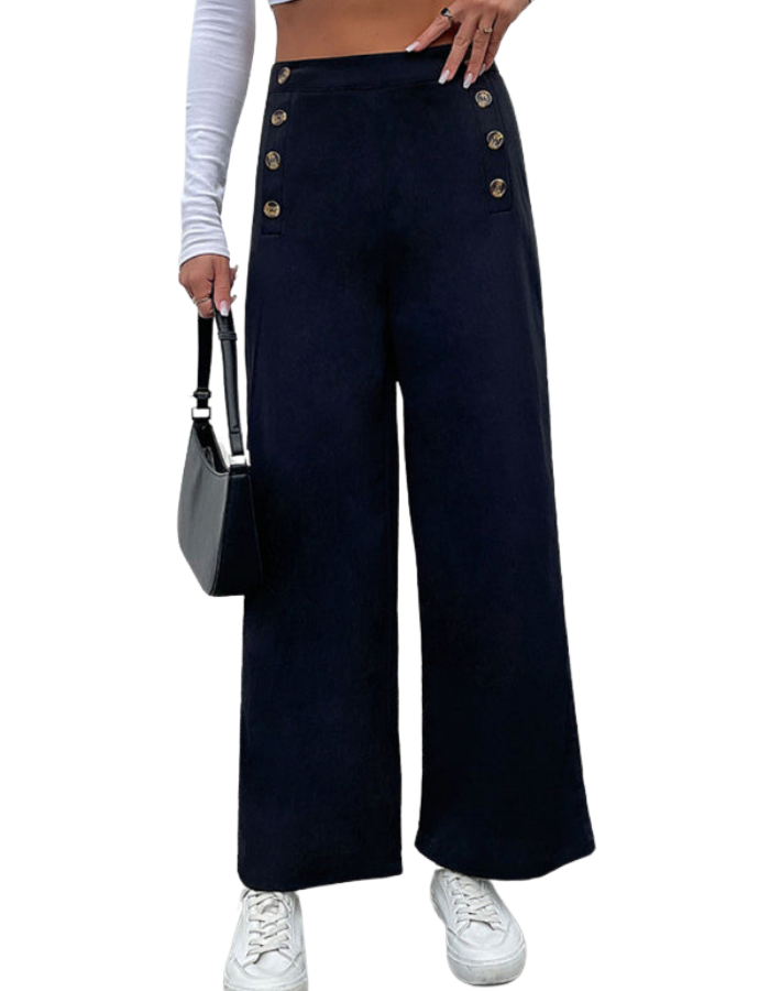 SHOPIQAT Women's Cross-Border Slim Button Casual Pants - Premium  from shopiqat - Just $8.750! Shop now at shopiqat