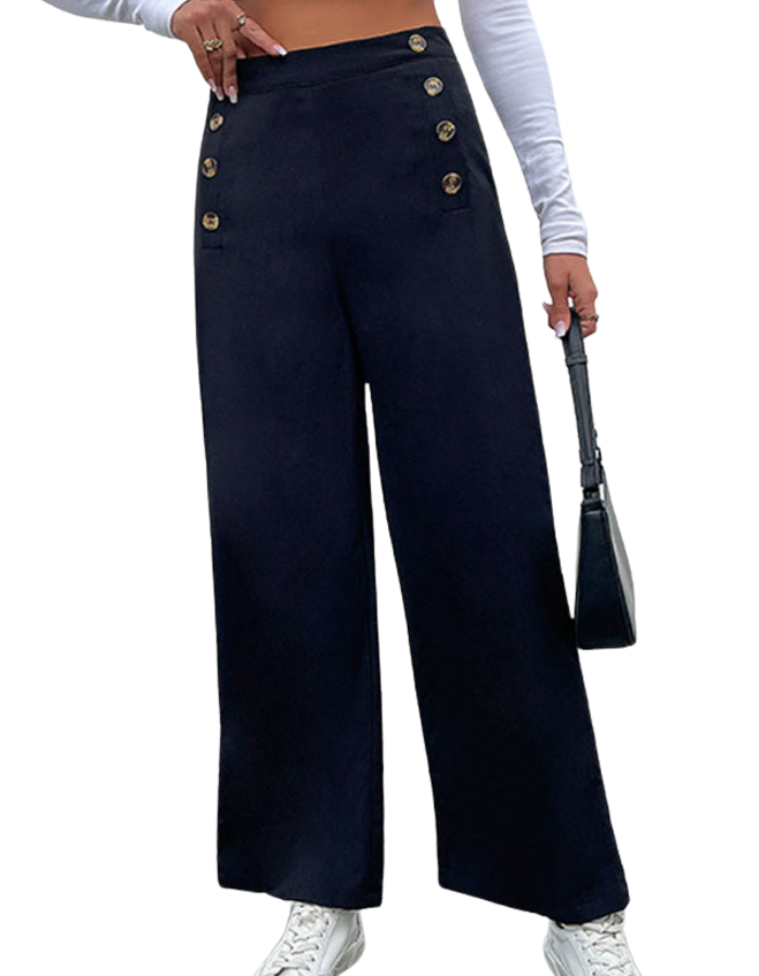 SHOPIQAT Women's Cross-Border Slim Button Casual Pants - Premium  from shopiqat - Just $8.750! Shop now at shopiqat