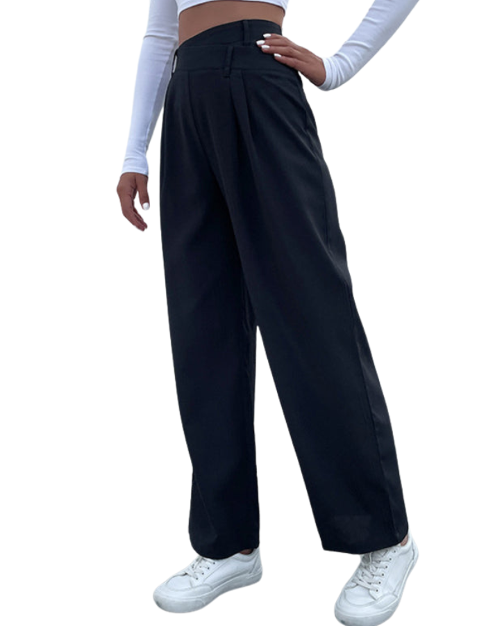 SHOPIQAT Women's Fashion Solid Colour Waist Casual Pants - Premium  from shopiqat - Just $8.800! Shop now at shopiqat