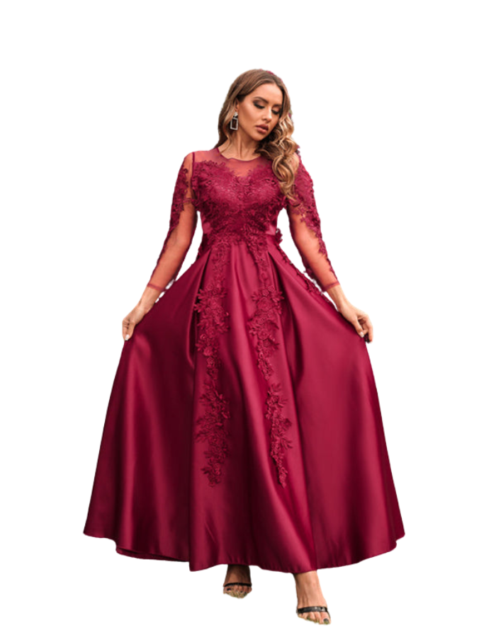 SHOPIQAT Woman's New Lace Swing Long Trailing Banquet Dress - Premium  from shopiqat - Just $16.750! Shop now at shopiqat