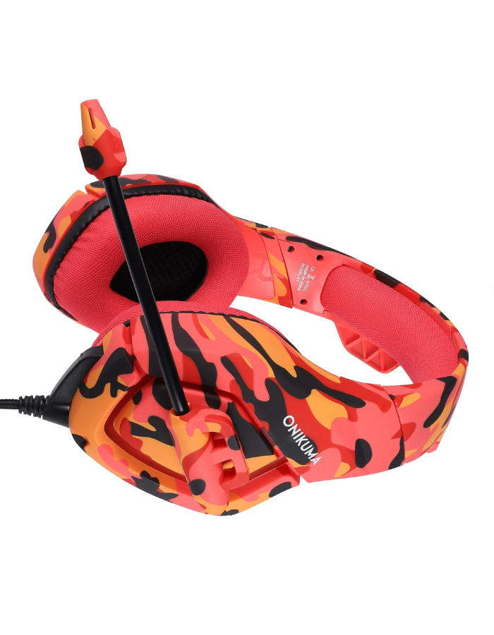 ONIKUMA K1B Professional Gaming Headset - Red Camo