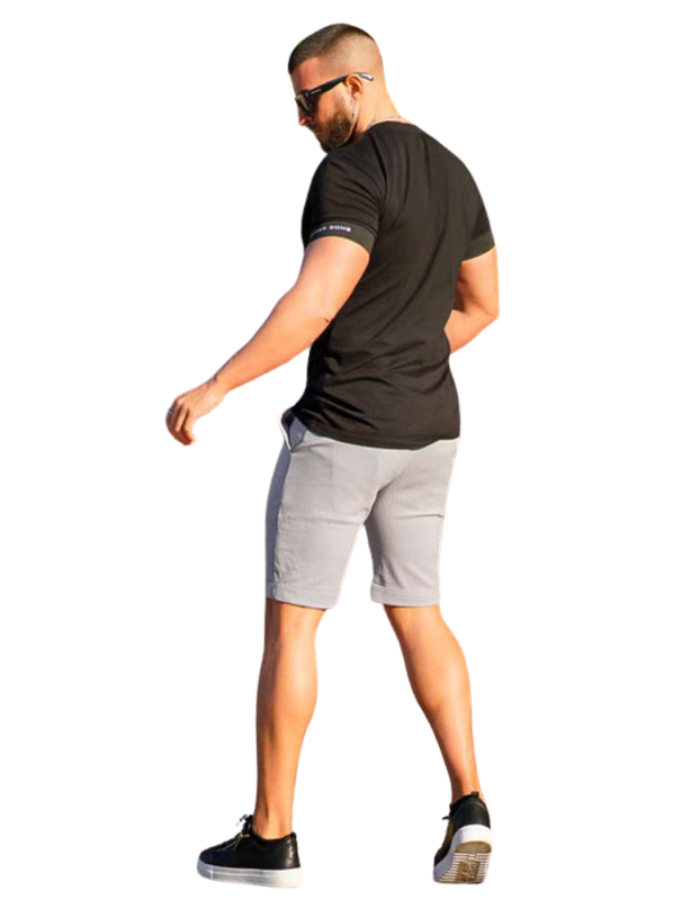 SHOPIQAT Men's Skinny Plaid Plus Size Casual Shorts - Premium  from shopiqat - Just $7.200! Shop now at shopiqat