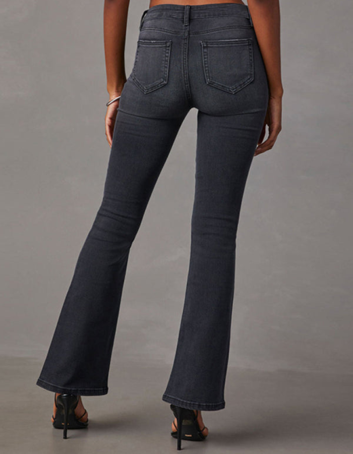 SHOPIQAT Women's Retro Washed High Waist Slimming Stretch Micro Flared Jeans - Premium  from shopiqat - Just $12.950! Shop now at shopiqat