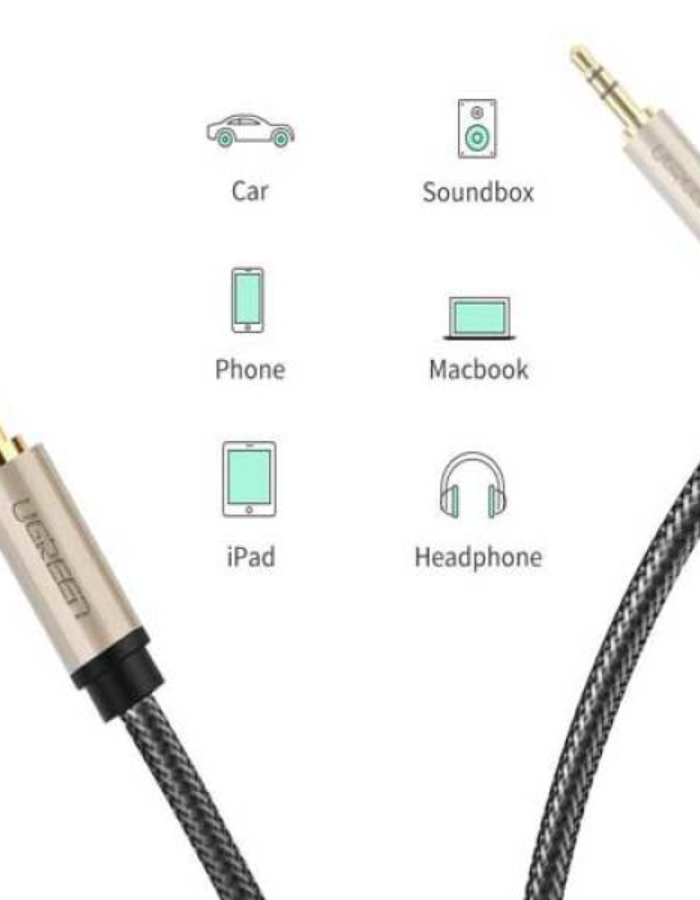 Ugreen 3.5mm Male to Male Aux Stereo Cable  2M