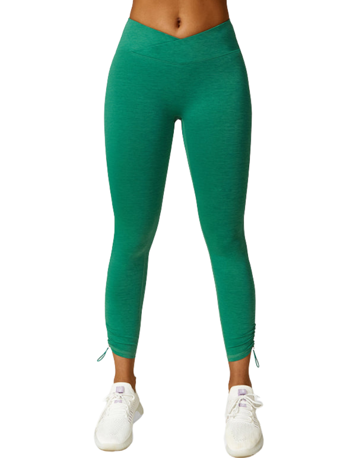 SHOPIQAT New Drawstring Yoga Wear Breathable Solid Colour Running Leggings - Premium  from shopiqat - Just $9.700! Shop now at shopiqat