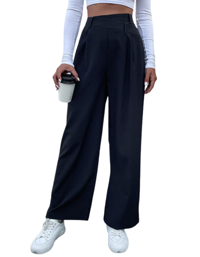 SHOPIQAT Women's Fashion Solid Colour Waist Casual Pants - Premium  from shopiqat - Just $8.800! Shop now at shopiqat