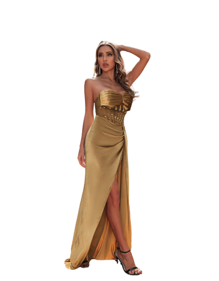 SHOPIQAT Woman's Spring and Summer New Korean Velvet Tube Top Hollow Dress - Premium  from shopiqat - Just $16.900! Shop now at shopiqat