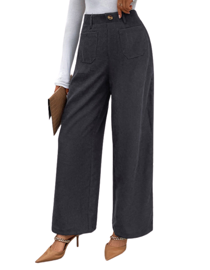 SHOPIQAT New Women's Corduroy Patch Pocket Casual Pants - Premium  from shopiqat - Just $9.600! Shop now at shopiqat