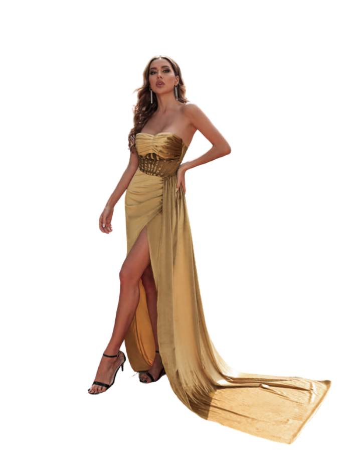 SHOPIQAT Woman's Spring and Summer New Korean Velvet Tube Top Hollow Dress - Premium  from shopiqat - Just $16.900! Shop now at shopiqat