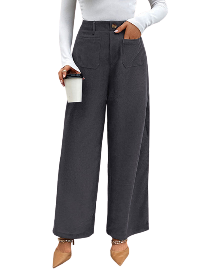 SHOPIQAT New Women's Corduroy Patch Pocket Casual Pants - Premium  from shopiqat - Just $9.600! Shop now at shopiqat