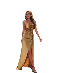 SHOPIQAT Woman's Spring and Summer New Korean Velvet Tube Top Hollow Dress - Premium  from shopiqat - Just $16.900! Shop now at shopiqat