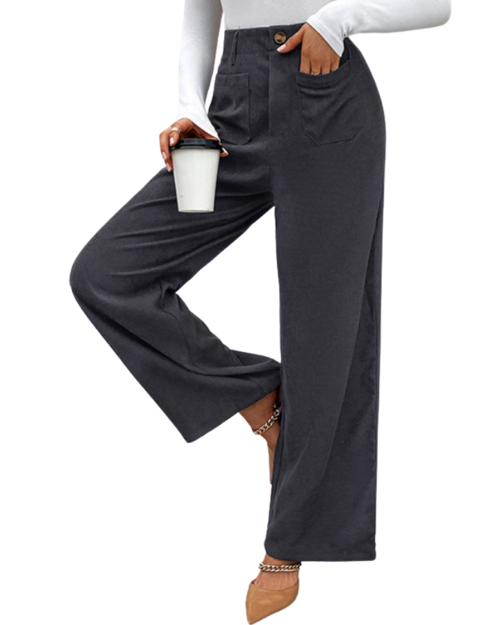 SHOPIQAT New Women's Corduroy Patch Pocket Casual Pants - Premium  from shopiqat - Just $9.600! Shop now at shopiqat