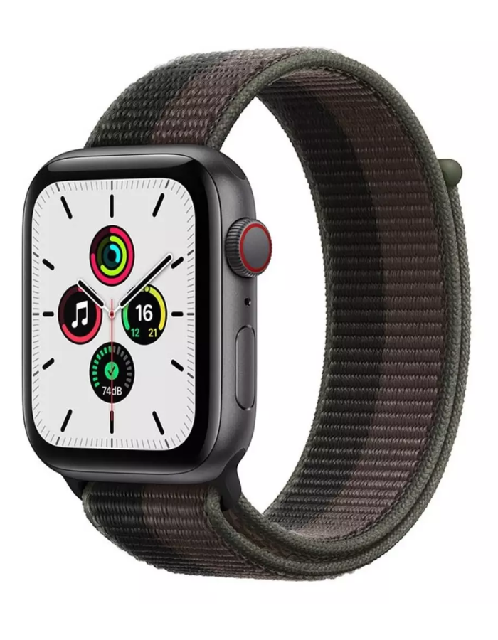 Apple Watch SE Cellular 40mm - Gray Aluminum Case with Tornado/Grey Sport Loop