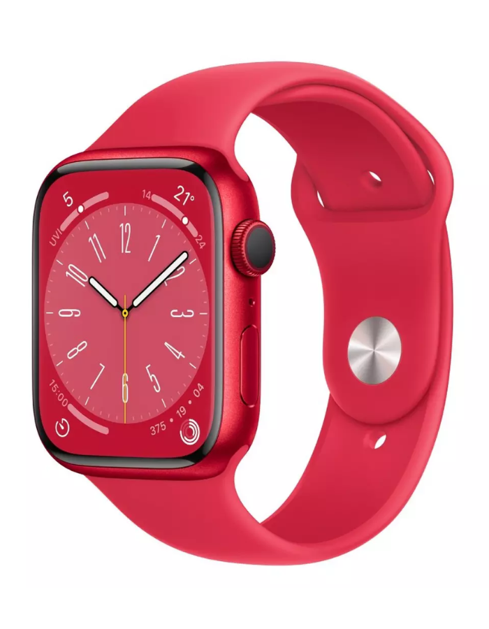 Apple Watch Series 8 GPS 41mm Red Aluminium Case with Red Sport Band - Regular
