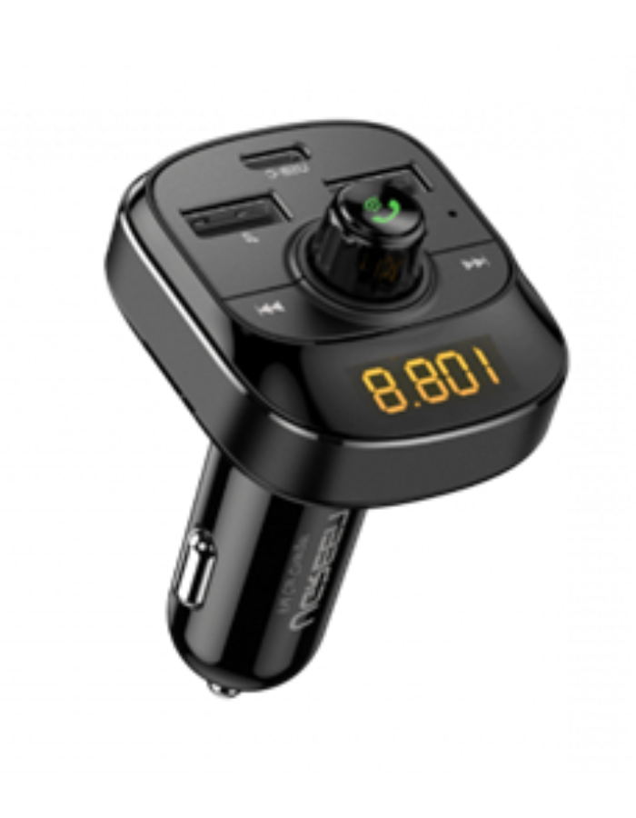 Ugreen Bluetooth 5.0 FM Transmitter Car Charger - Black