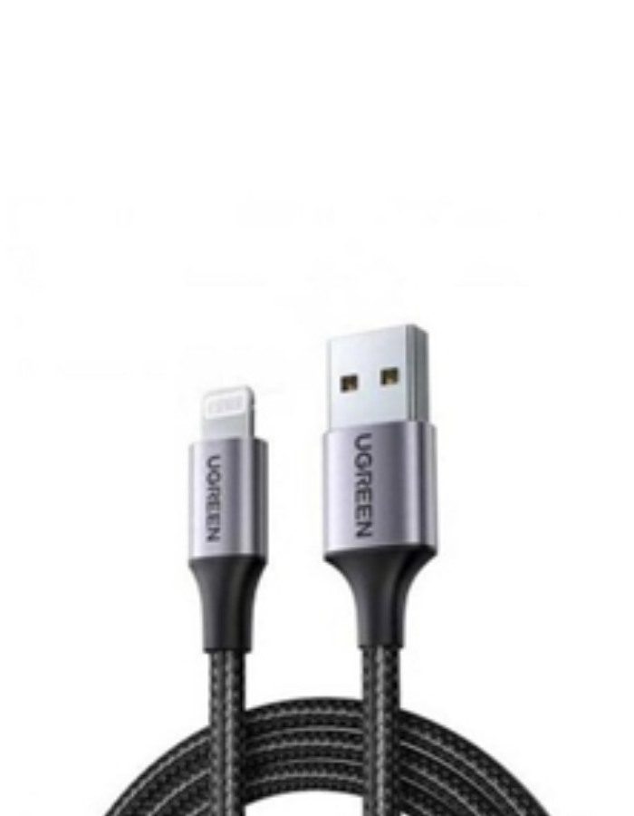 Ugreen ALU Case Braided Lightning Cable 2m - Black
