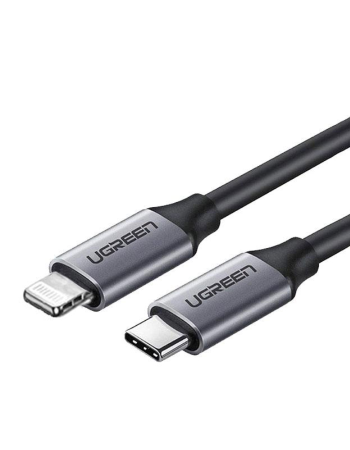 Ugreen USB-C to. Lightning M/M Cable Rubber 2M - Black