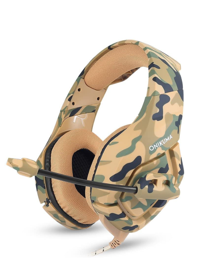 ONIKUMA K1 Stereo Over-Ear Noise Isolation Gaming Headset - Army Yellow