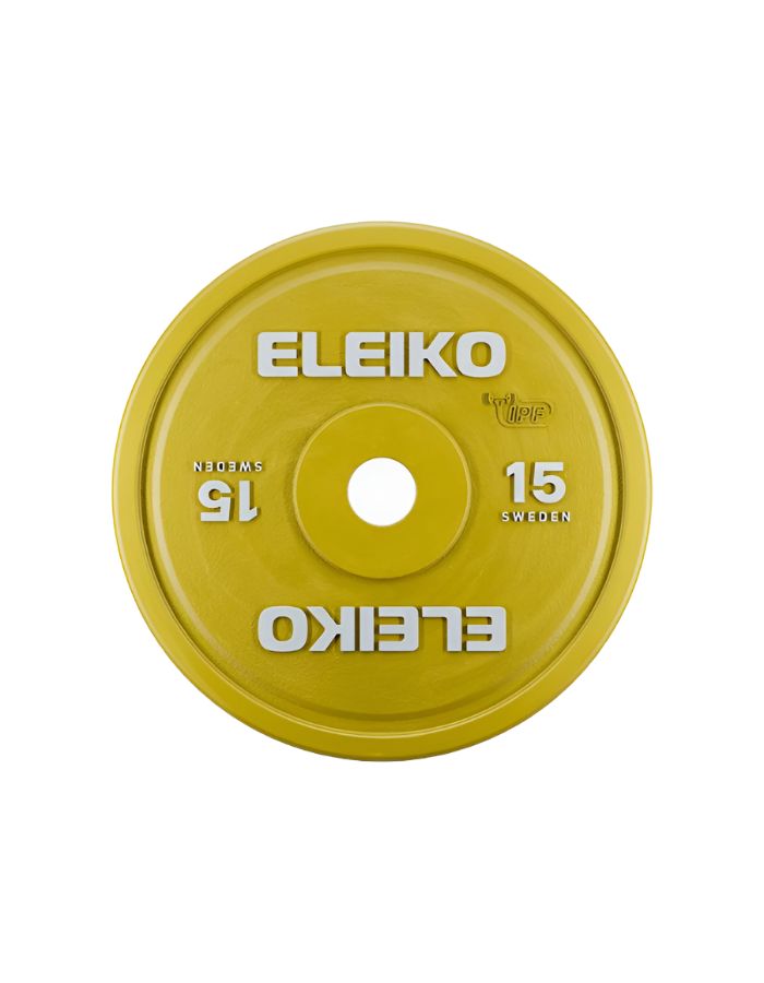 Eleiko IPF Powerlifting Competition Single Plate - 15 kg - Premium  from shopiqat - Just $60! Shop now at shopiqat