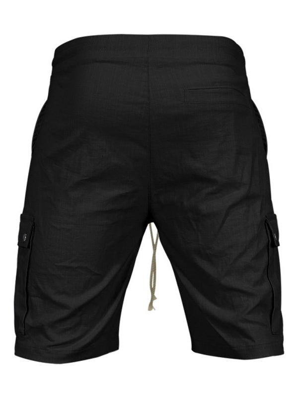 SHOPIQAT Casual Men's Slim Drawstring Shorts Thin Quarter Pants Cargo Shorts - Premium  from shopiqat - Just $7.750! Shop now at shopiqat