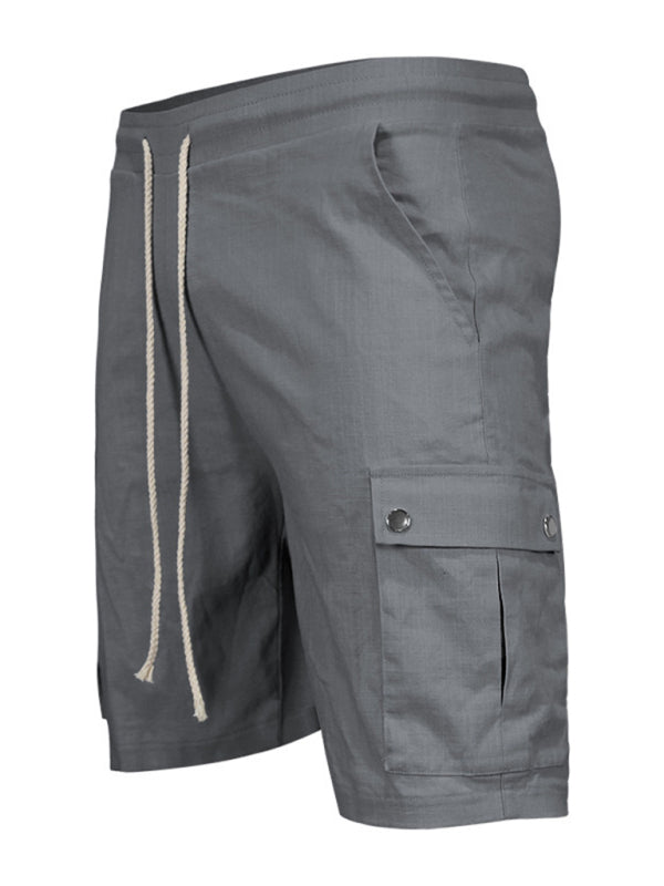 SHOPIQAT Casual Men's Slim Drawstring Shorts Thin Quarter Pants Cargo Shorts - Premium  from shopiqat - Just $5.880! Shop now at shopiqat