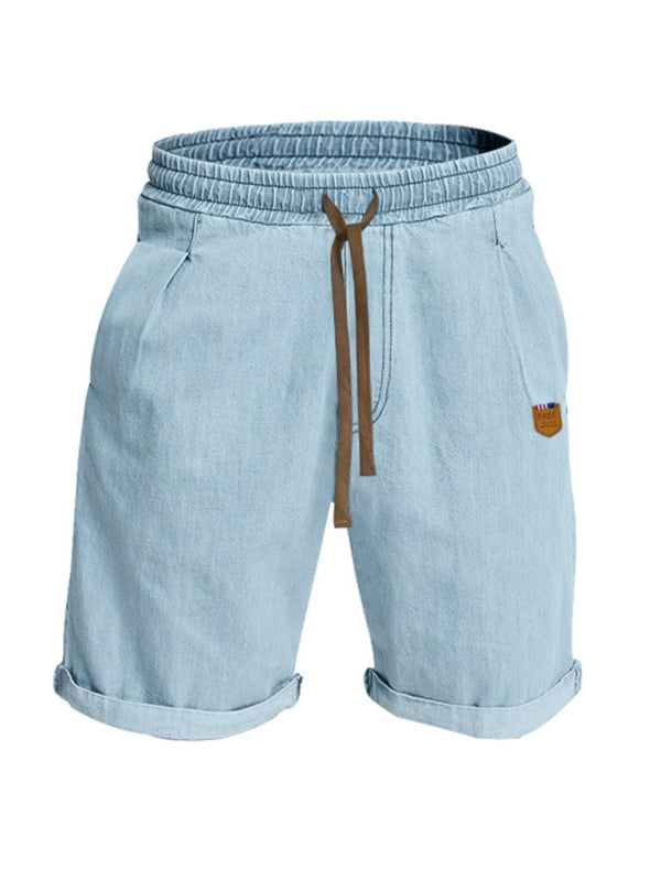 SHOPIQAT Casual Three-Quarter Pants Solid Colour Shorts Loose High-Waisted Rope Breathable Shorts - Premium  from shopiqat - Just $7.750! Shop now at shopiqat