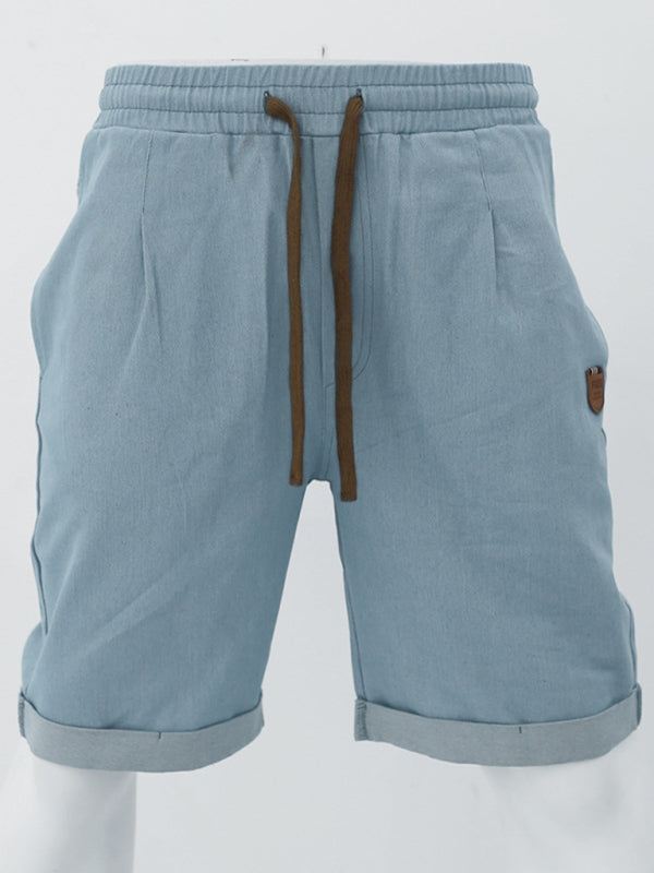 SHOPIQAT Casual Three-Quarter Pants Solid Colour Shorts Loose High-Waisted Rope Breathable Shorts - Premium  from shopiqat - Just $7.750! Shop now at shopiqat