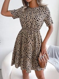 SHOPIQAT New Casual Polka Dot Waist Ruffled Dress - Premium  from shopiqat - Just $7.250! Shop now at shopiqat