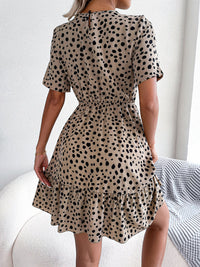 SHOPIQAT New Casual Polka Dot Waist Ruffled Dress - Premium  from shopiqat - Just $7.250! Shop now at shopiqat