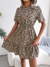 SHOPIQAT New Casual Polka Dot Waist Ruffled Dress - Premium  from shopiqat - Just $7.250! Shop now at shopiqat