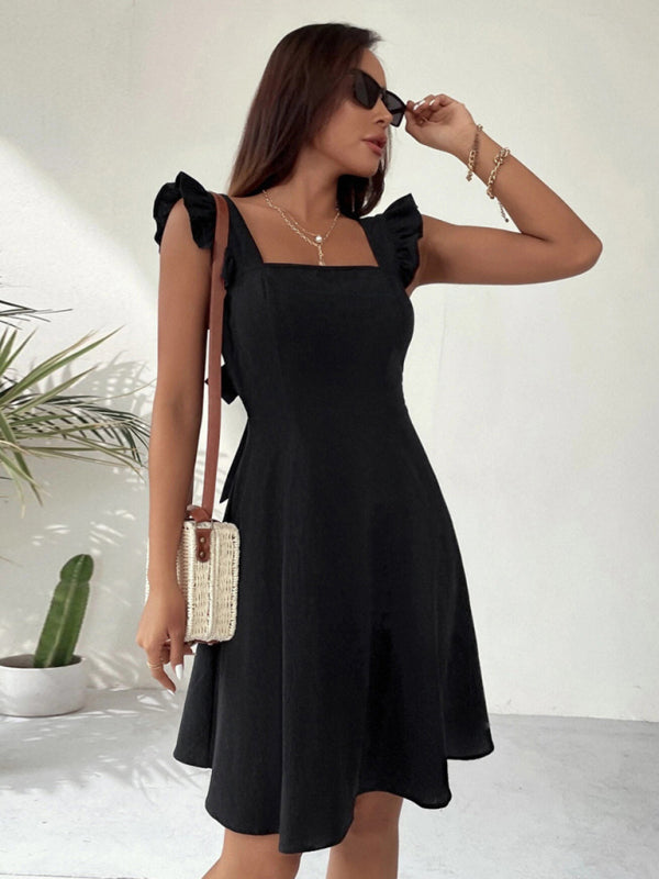 SHOPIQAT New Pastoral Style Suspenders, Sweet Short Skirt, Temperament Commuting Holiday Beach Dress - Premium  from shopiqat - Just $7.650! Shop now at shopiqat