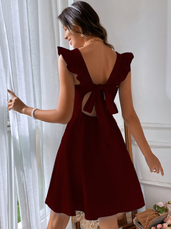 SHOPIQAT New Pastoral Style Suspenders, Sweet Short Skirt, Temperament Commuting Holiday Beach Dress - Premium  from shopiqat - Just $7.650! Shop now at shopiqat