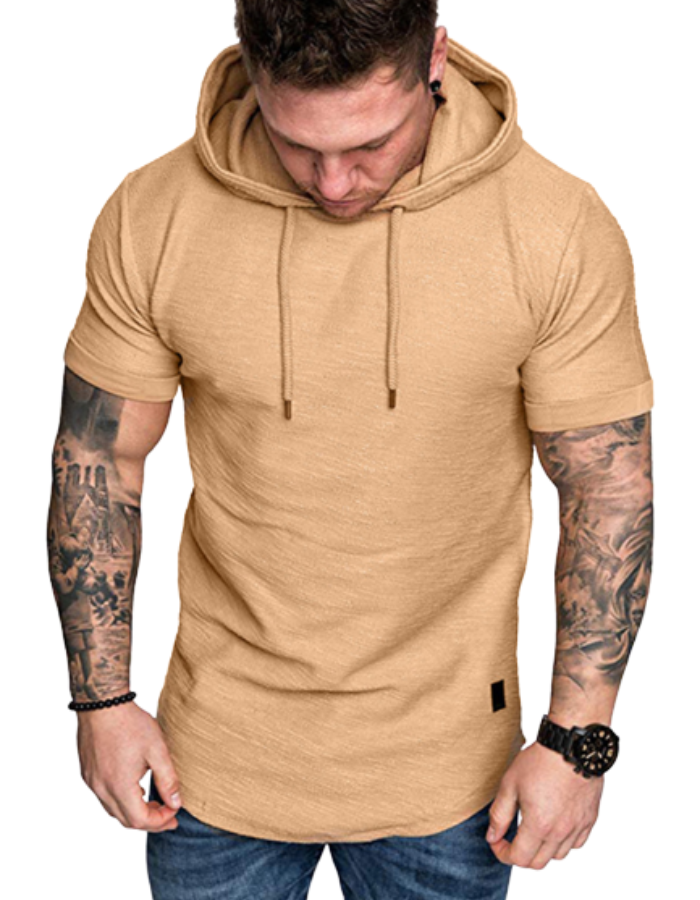 SHOPIQAT Short-Sleeved Hoodie