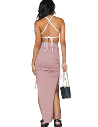 SHOPIQAT Side Lace Knit Ruched Mid Skirt - Premium  from shopiqat - Just $6.950! Shop now at shopiqat