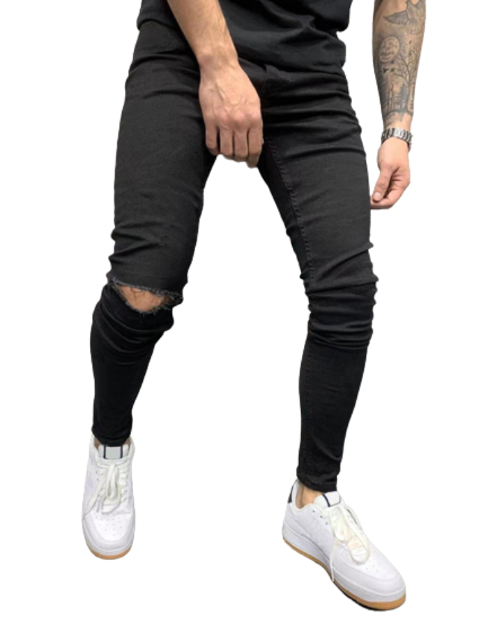 SHOPIQAT Ripped Skinny Fit Jeans