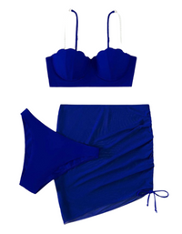 SHOPIQAT Shell Shape Bikini 3-Pieces Set