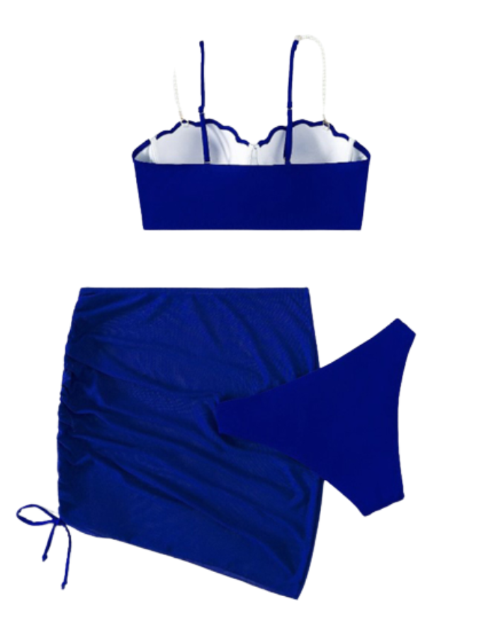 SHOPIQAT Shell Shape Bikini 3-Pieces Set