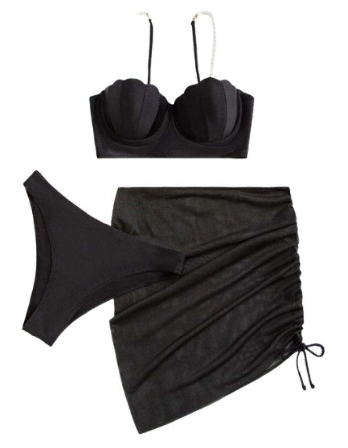 SHOPIQAT Shell Shape Bikini 3-Pieces Set