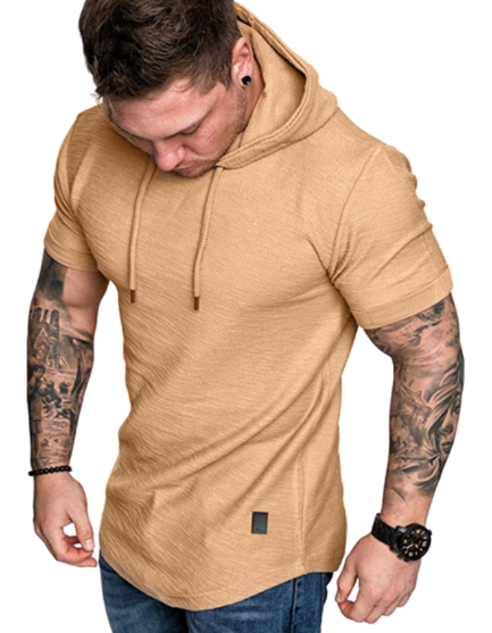 SHOPIQAT Short-Sleeved Hoodie