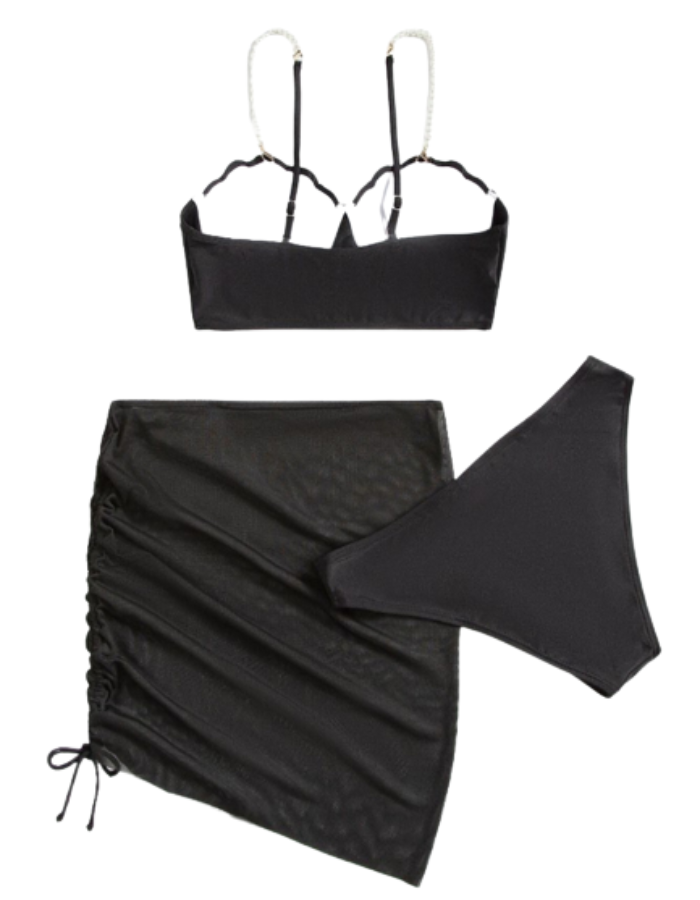 SHOPIQAT Shell Shape Bikini 3-Pieces Set