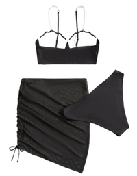SHOPIQAT Shell Shape Bikini 3-Pieces Set