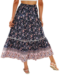SHOPIQAT Maxi Cotton Bohemian Beach Resort Skirt - Premium  from shopiqat - Just $6.950! Shop now at shopiqat